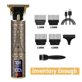 Beard Trimmer Hair Clippers Cordless Rechargeable Hair Cutting Barber Shaving Machine For Men USB Charging (Option: 1pc)