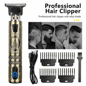 Beard Trimmer Hair Clippers Cordless Hair Cutting Kit Barber Shaving Machine For Men USB Rechargeable (Option: 1pc)