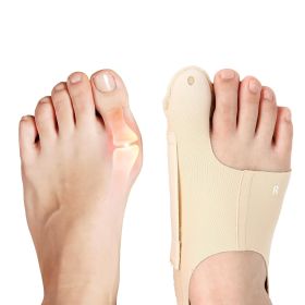 Bunion Corrector for Women & Men, Lightweight Toe Separator Splint, Wear in Shoes, Relieves Hallux Valgus Pain, Adjustable Toe Straightener Brace (size: Nude  Large)